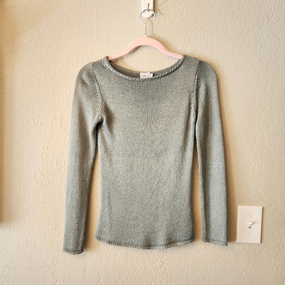 90's Vintage Calvin Klein  Silver Sweater